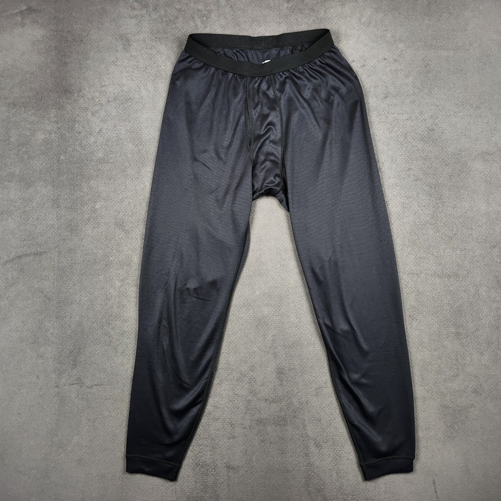 Vintage Patagonia Capilene Base Layer Bottom Mens Large Black Thermal Pants USA